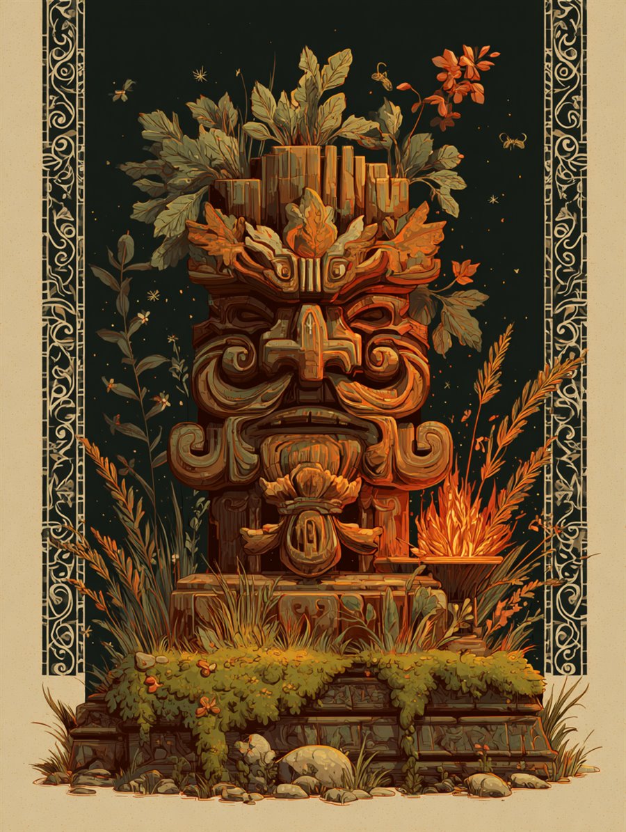 Chur Boundary-Stone, Spirit card art, MORANA: The Open Grave