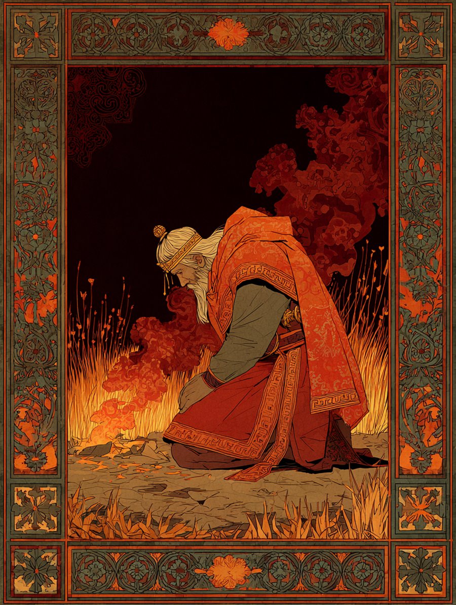 Volkhv Elder, Spirit card art, MORANA: The Open Grave