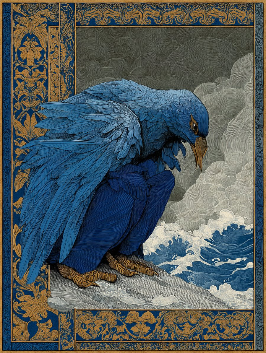 Alkonost, Bird of Sorrow, Spirit card art, MORANA: The Open Grave