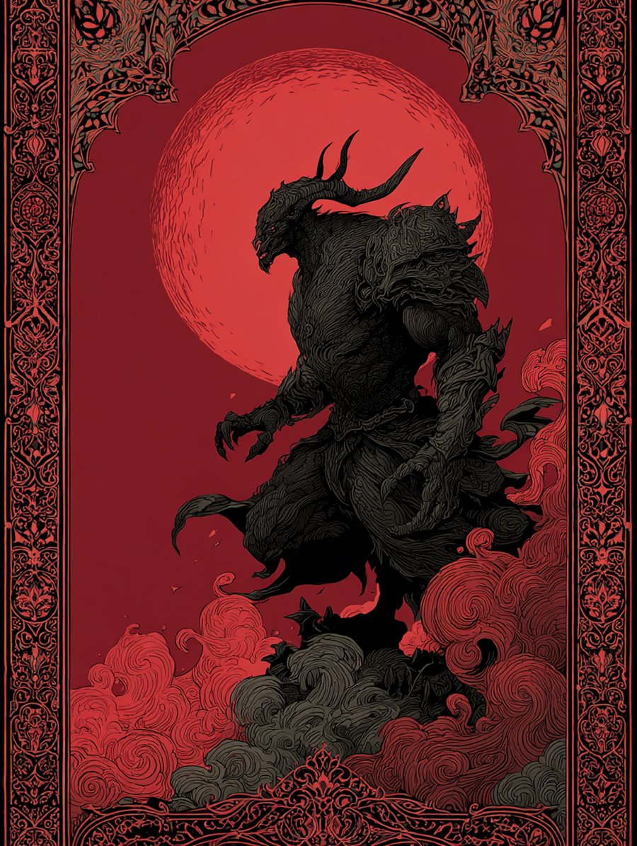 Chernobog the Black, Spirit card art, MORANA: The Open Grave
