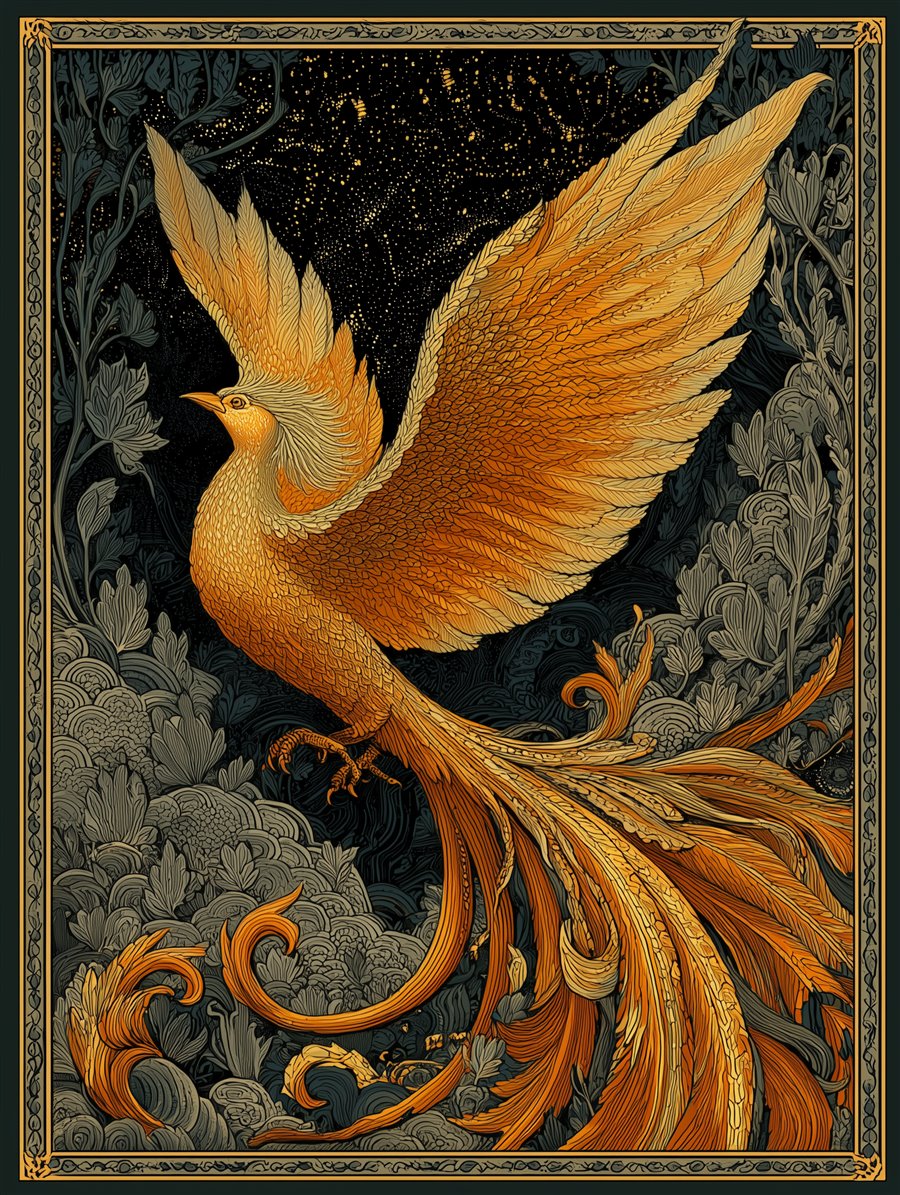 Zhar-Ptitsa the Firebird, Spirit card art, MORANA: The Open Grave