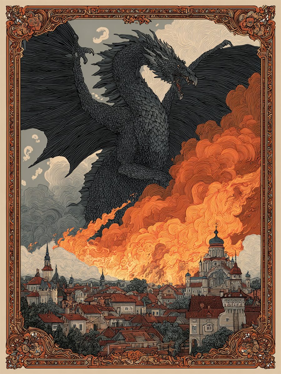 Zmey Gorynych, Spirit card art, MORANA: The Open Grave