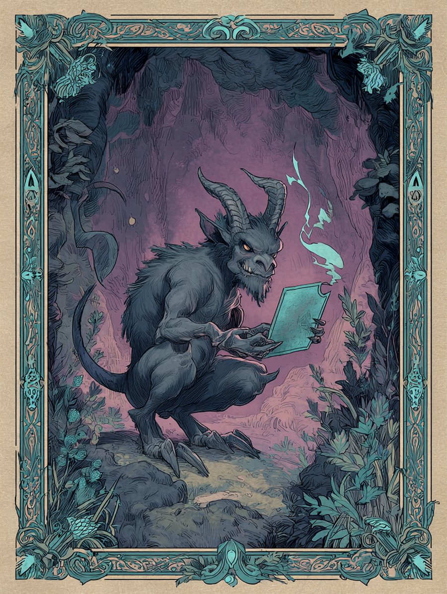 Chort Trickster, Spirit card art, MORANA: The Open Grave
