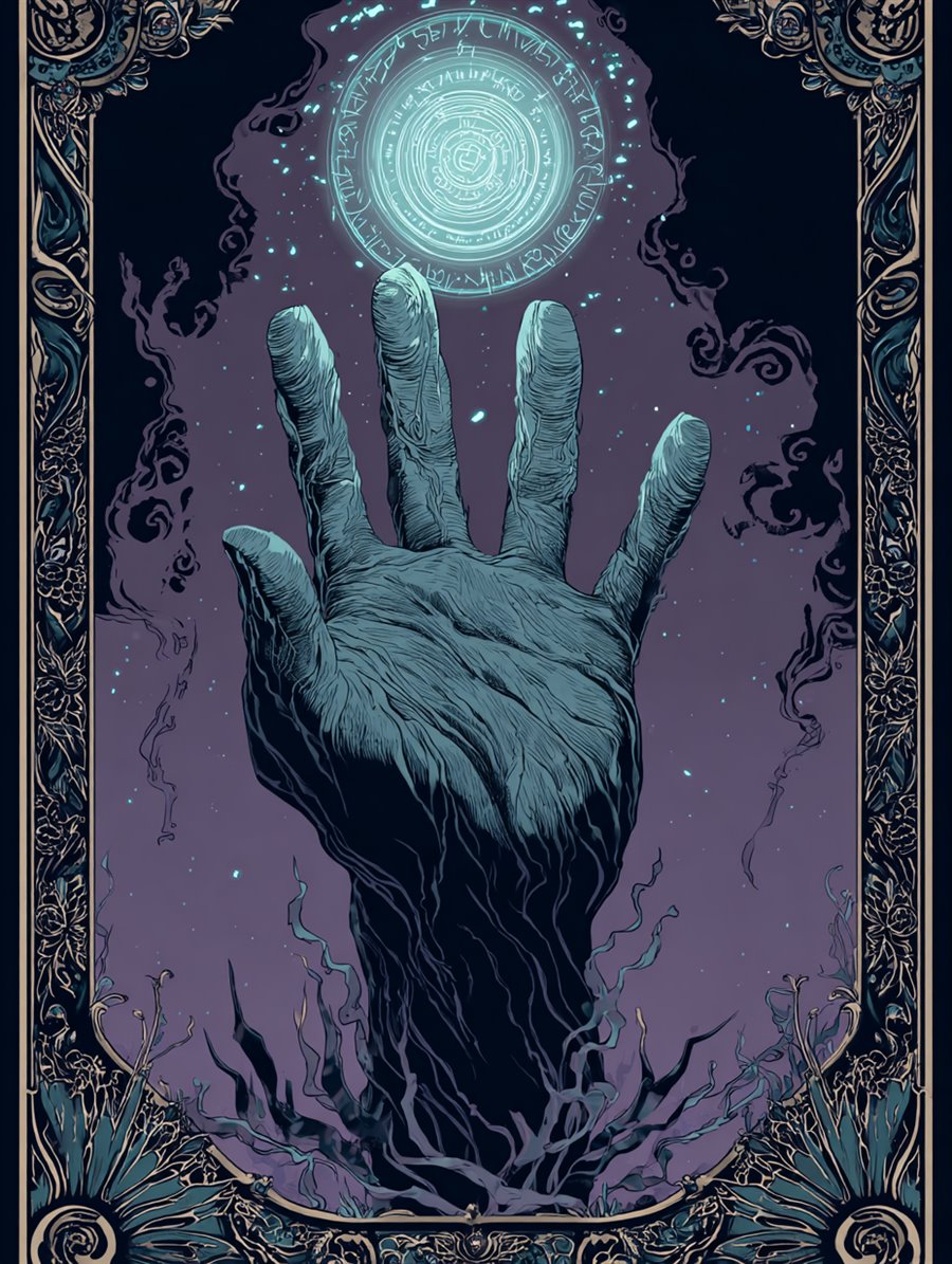 Witch's Bargain, Charm card art, MORANA: The Open Grave