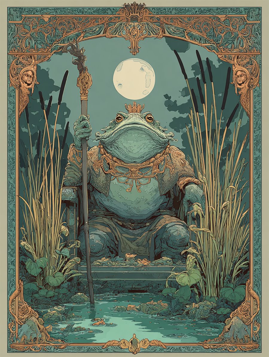 The Deep King (Vodyanoy Elder), Warden card art, MORANA: The Open Grave