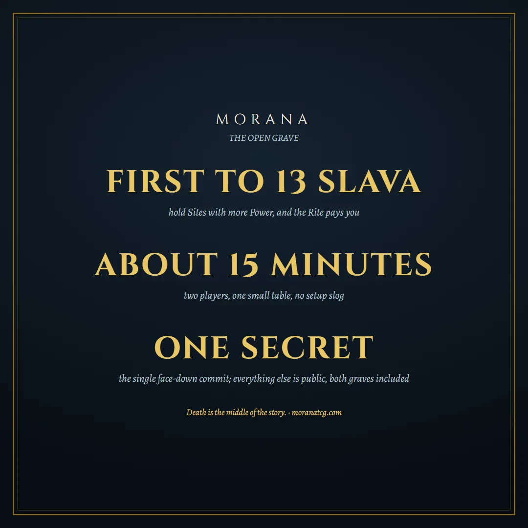 First to 13 Slava. About 15 minutes. Nothing hidden but one commit.