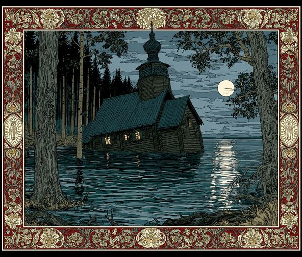 The Sunken Church under the moonlit water