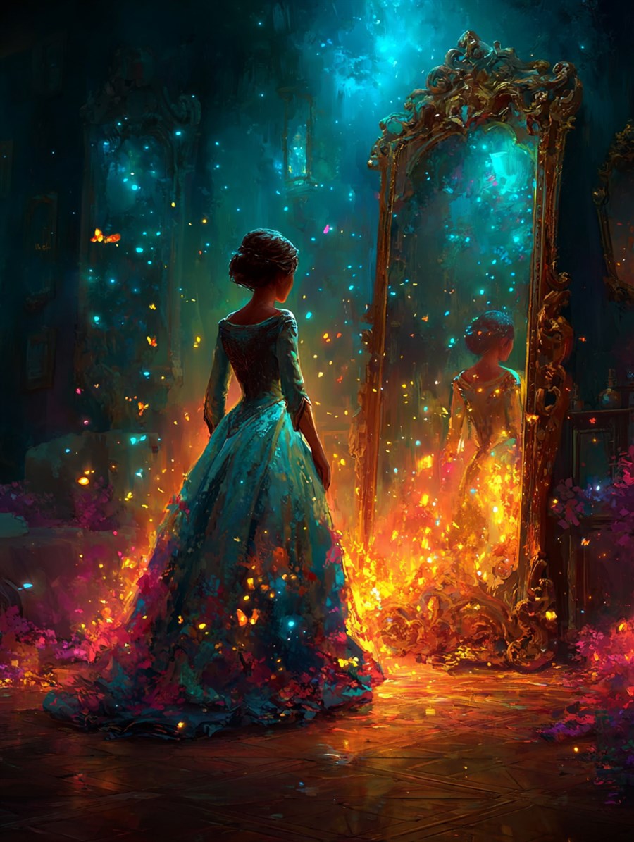 Stepsister in Silk, Spirit card art, The Old Tales, MORANA: The Open Grave