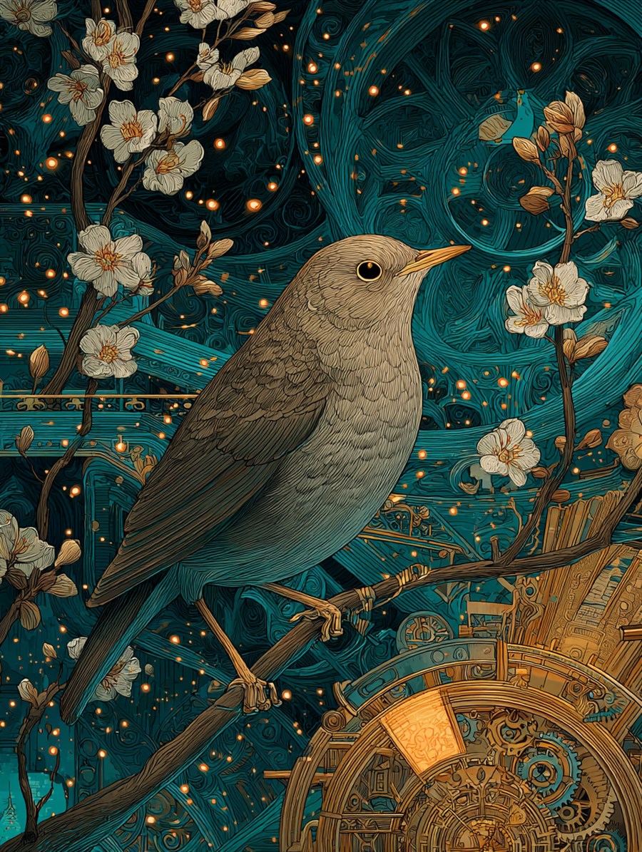 The Emperor's Nightingale, Spirit card art, The Old Tales, MORANA: The Open Grave