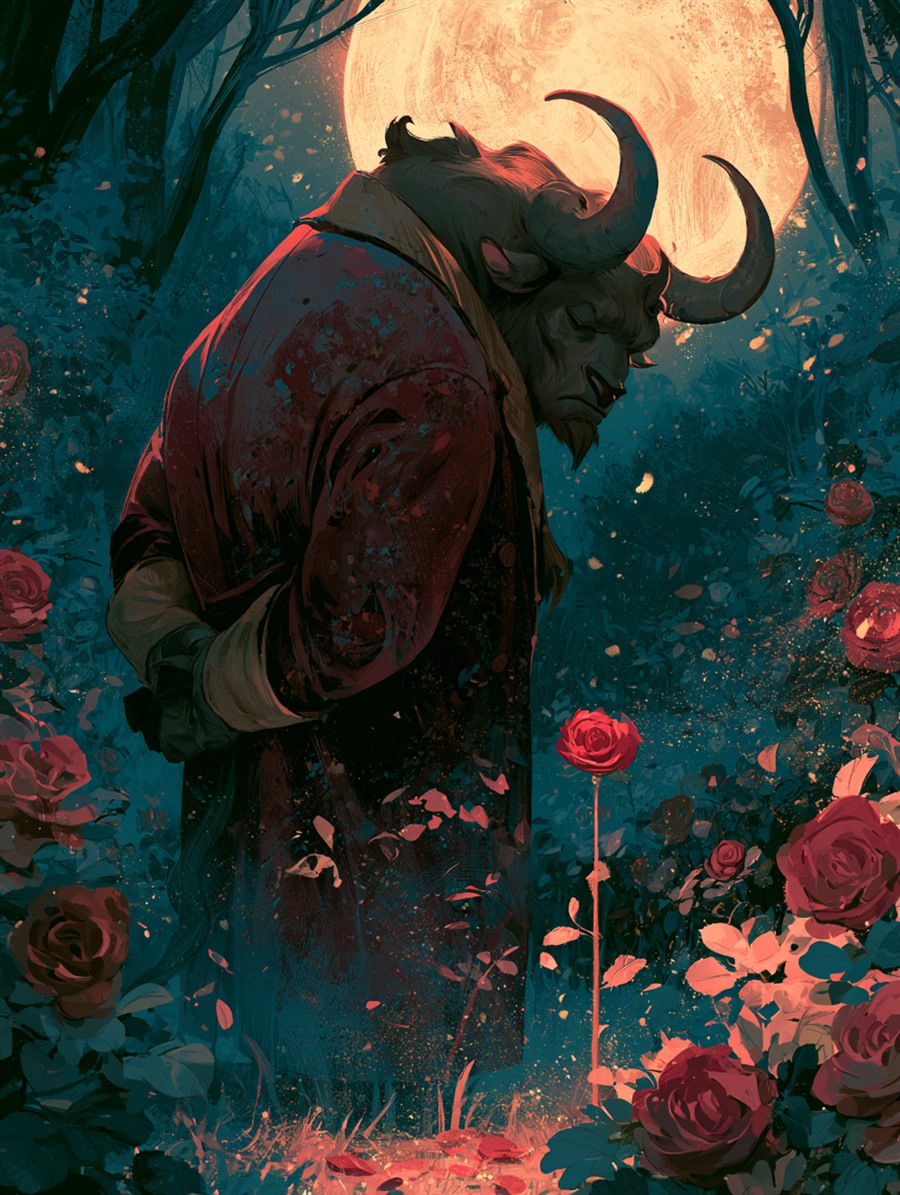 The Beast of the Rose Court, Spirit card art, The Old Tales, MORANA: The Open Grave