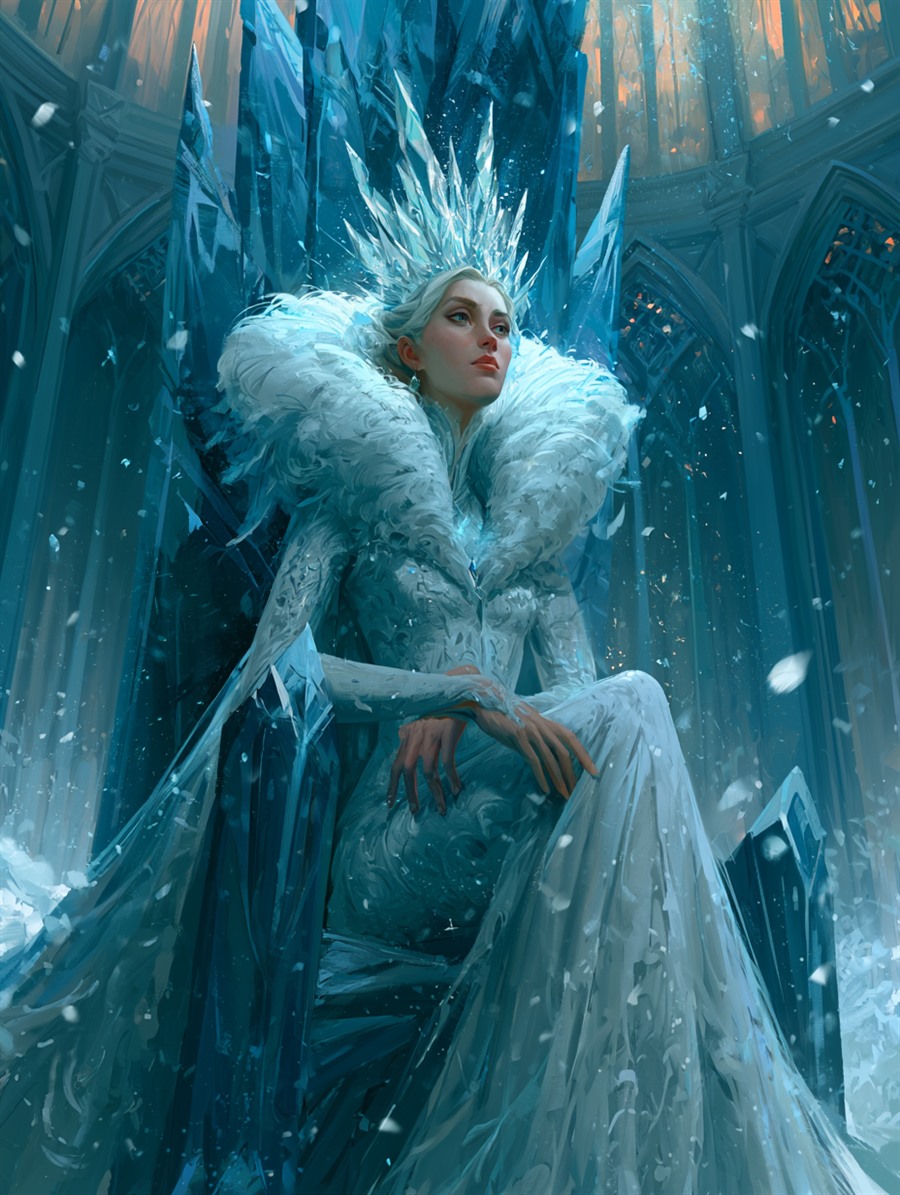 The Snow Queen, Spirit card art, The Old Tales, MORANA: The Open Grave