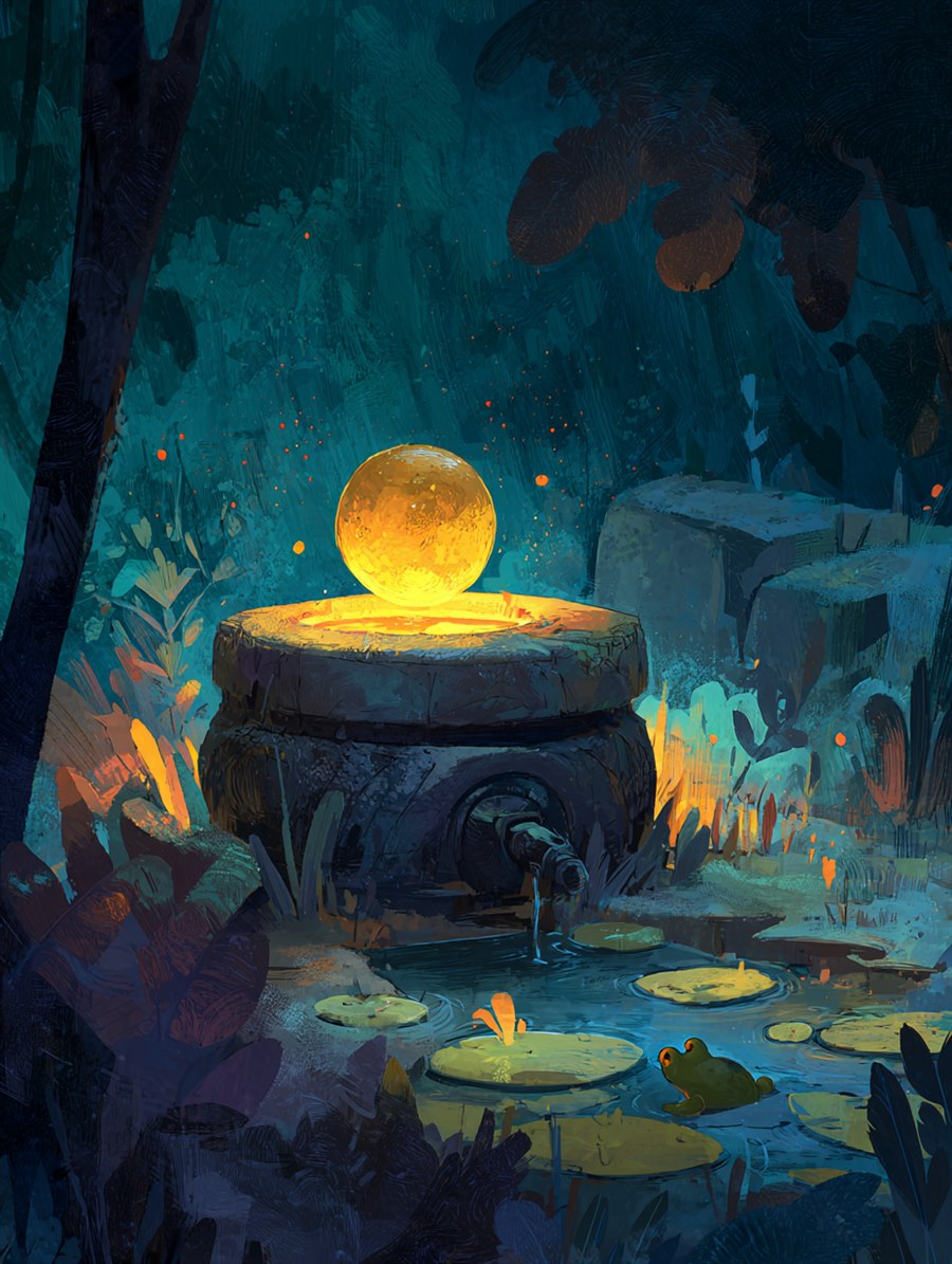 The Golden Ball, Charm card art, The Old Tales, MORANA: The Open Grave