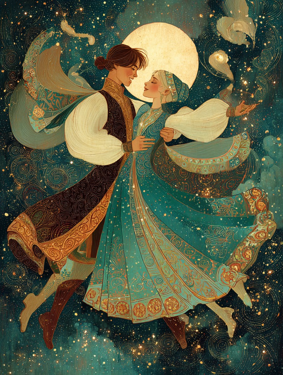 The First Dance, Charm card art, The Old Tales, MORANA: The Open Grave