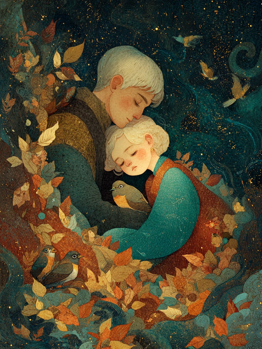 Babes in the Wood, Spirit card art, The Old Tales, MORANA: The Open Grave