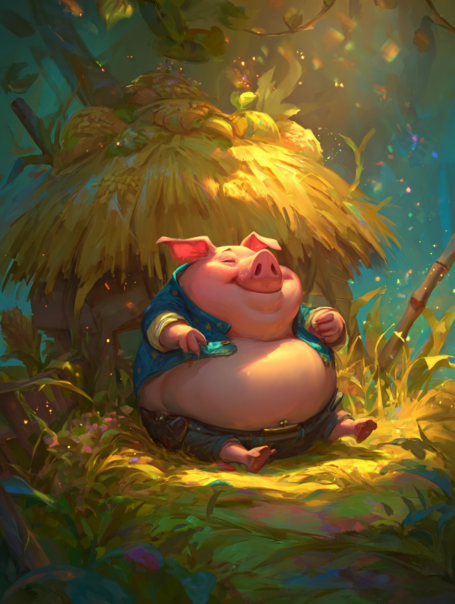 First Pig, Straw-Proud, Spirit card art, The Old Tales, MORANA: The Open Grave