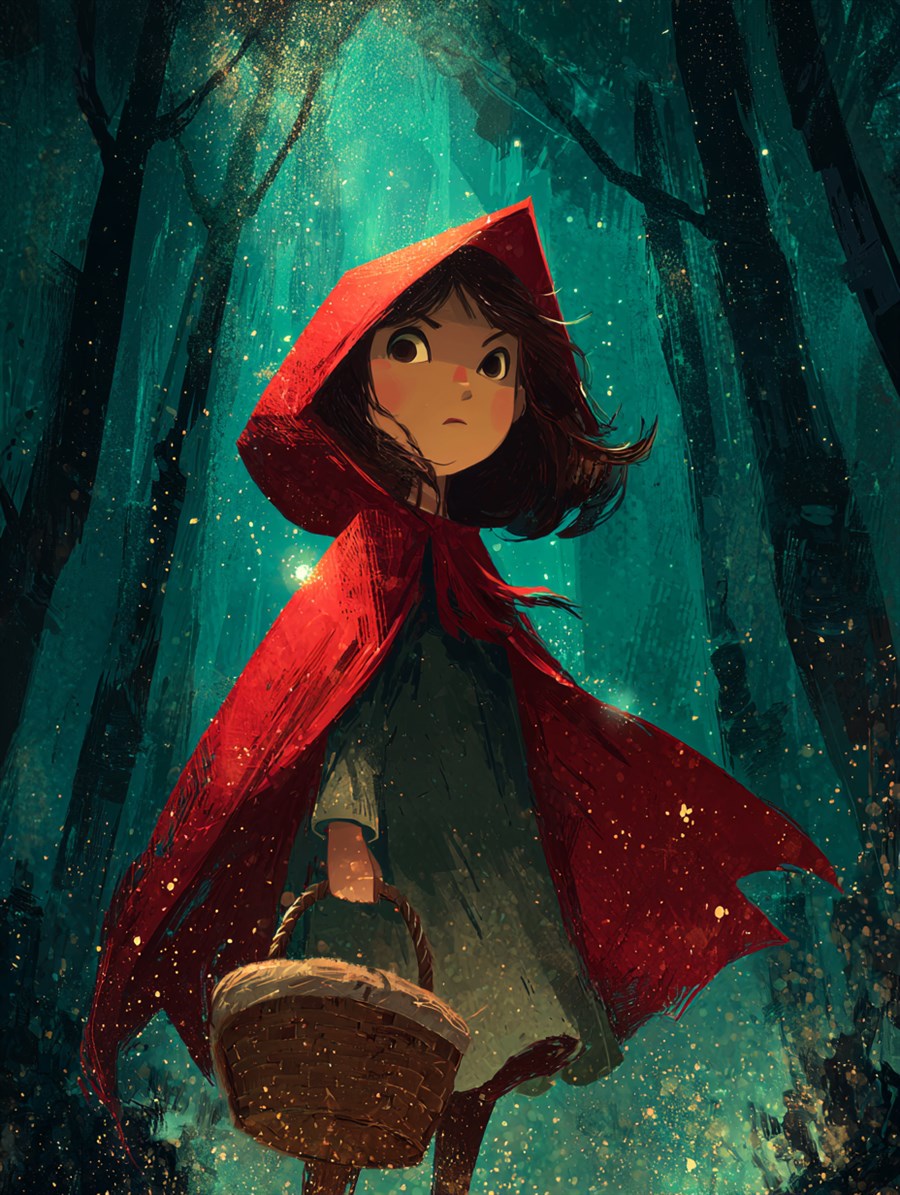 Red Riding Hood, Spirit card art, The Old Tales, MORANA: The Open Grave