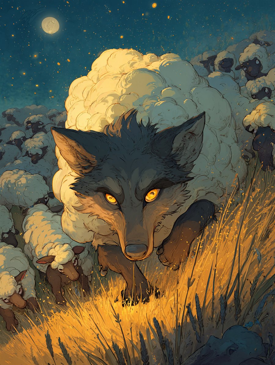 Wolf in Sheep's Clothing, Spirit card art, The Old Tales, MORANA: The Open Grave