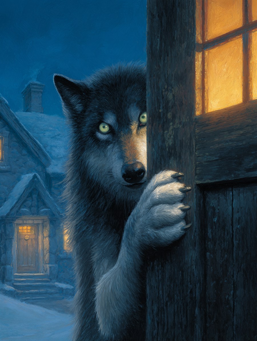 The Chalk-Voiced Wolf, Spirit card art, The Old Tales, MORANA: The Open Grave