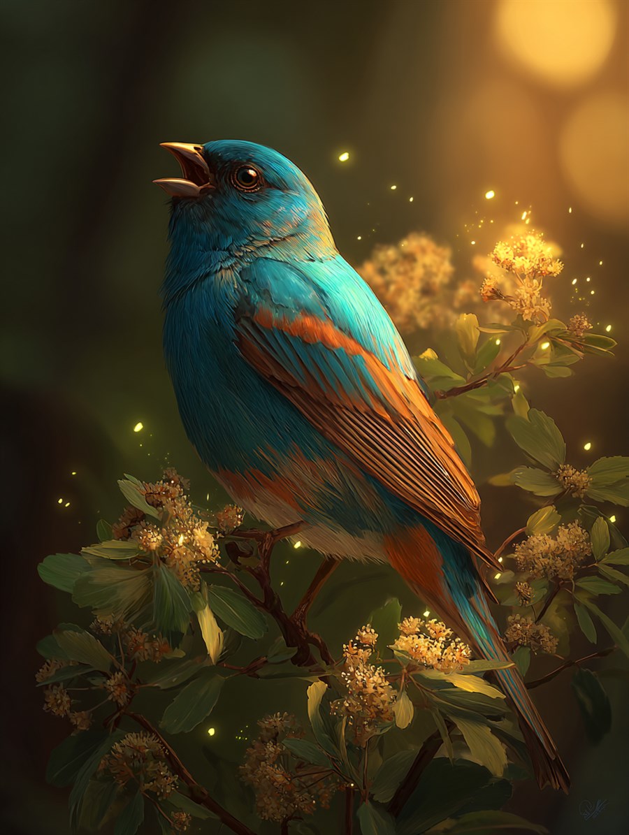 Bird of the Juniper Tree, Spirit card art, The Old Tales, MORANA: The Open Grave