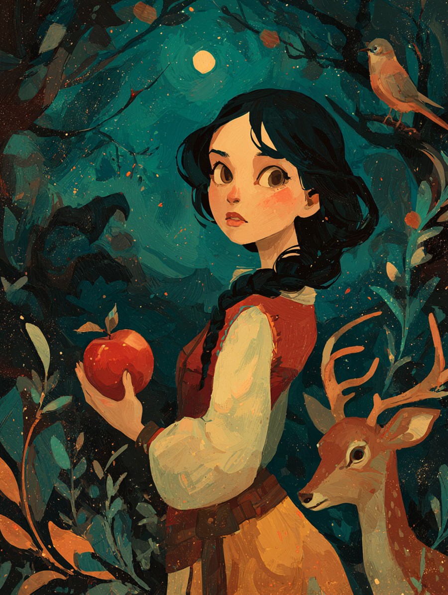 Snow White, Fairest Still, Spirit card art, The Old Tales, MORANA: The Open Grave