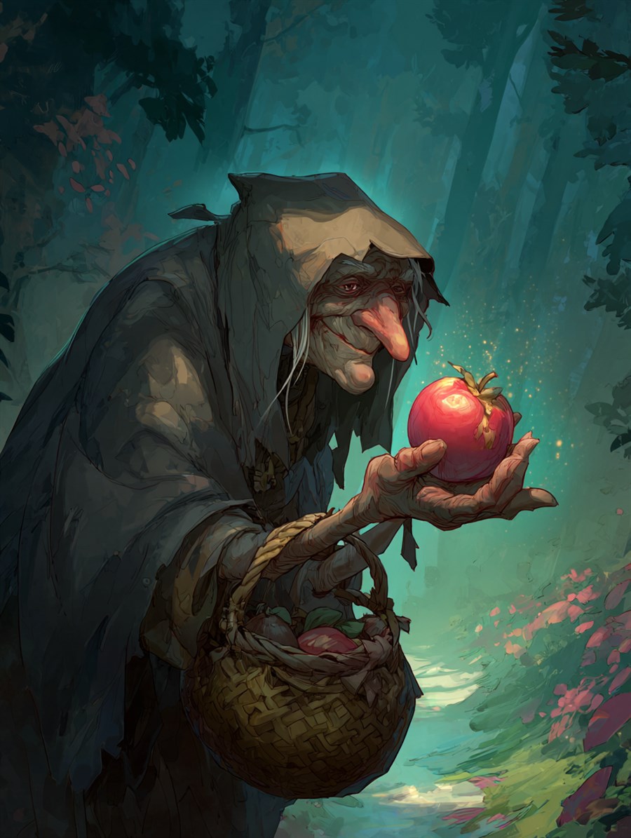 The Apple-Peddler, Spirit card art, The Old Tales, MORANA: The Open Grave