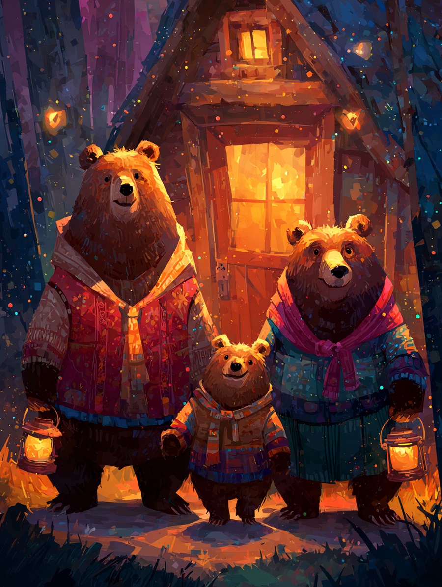 The Three Bears, Come Home, Spirit card art, The Old Tales, MORANA: The Open Grave