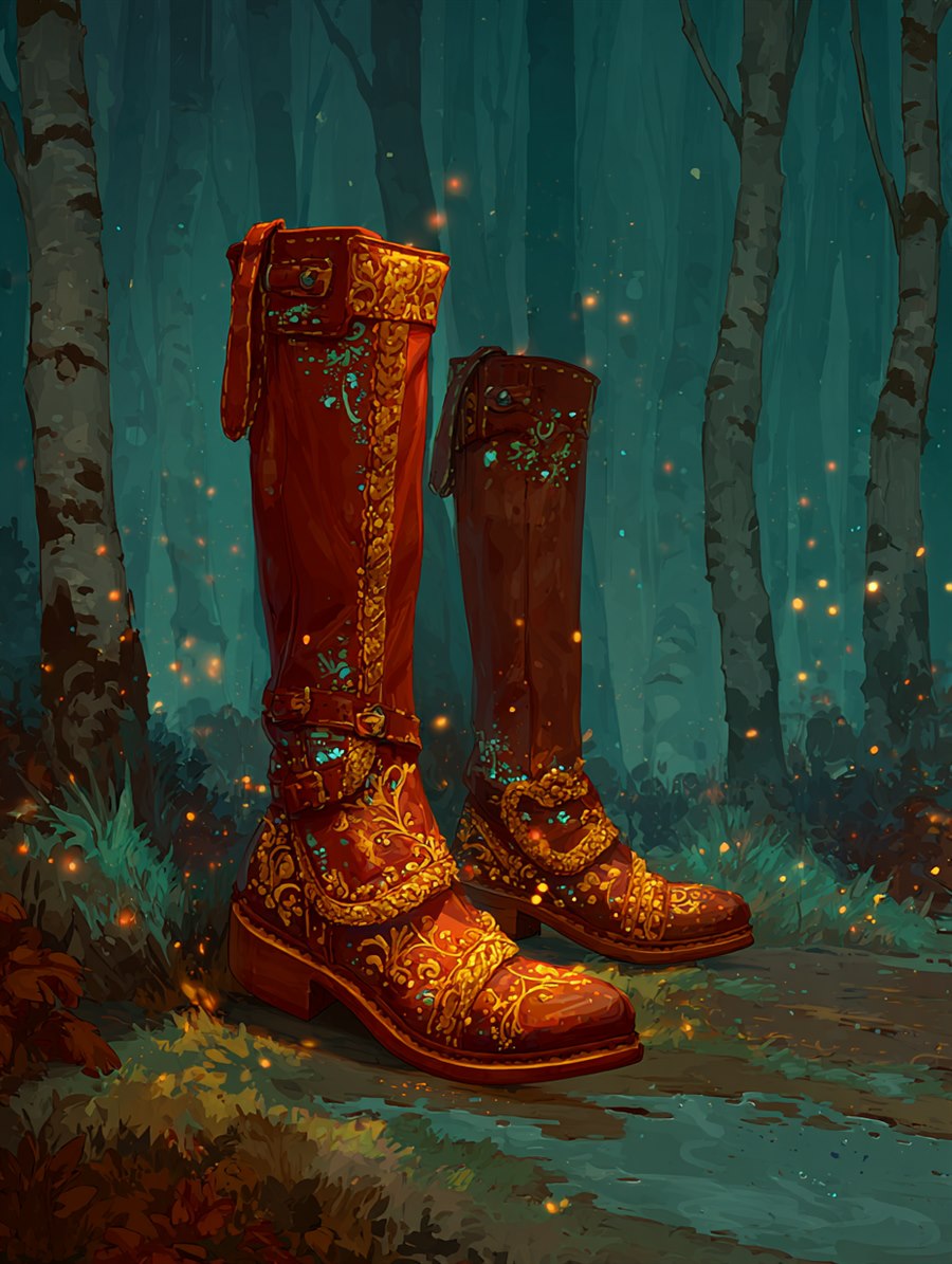 Seven-League Boots, Charm card art, The Old Tales, MORANA: The Open Grave
