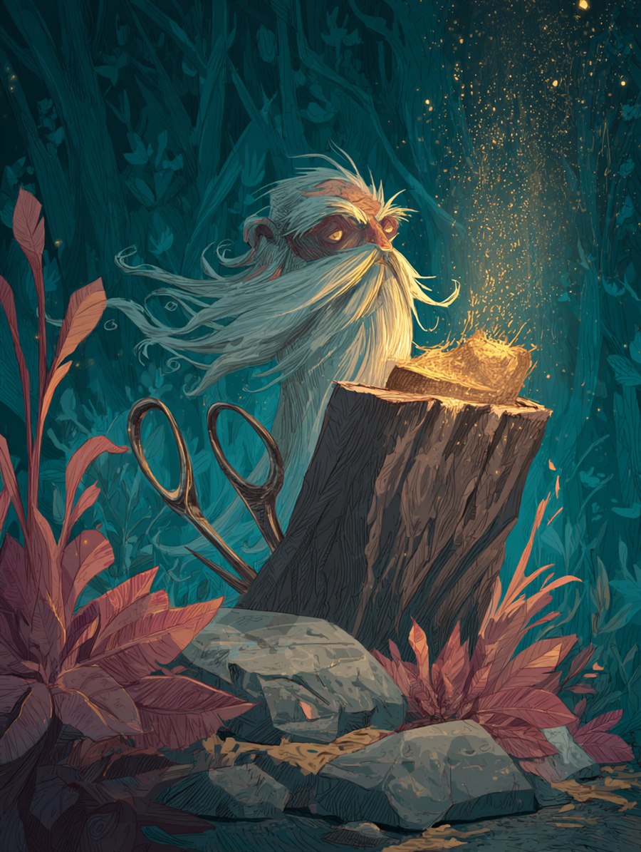 The Beard-Snip, Charm card art, The Old Tales, MORANA: The Open Grave