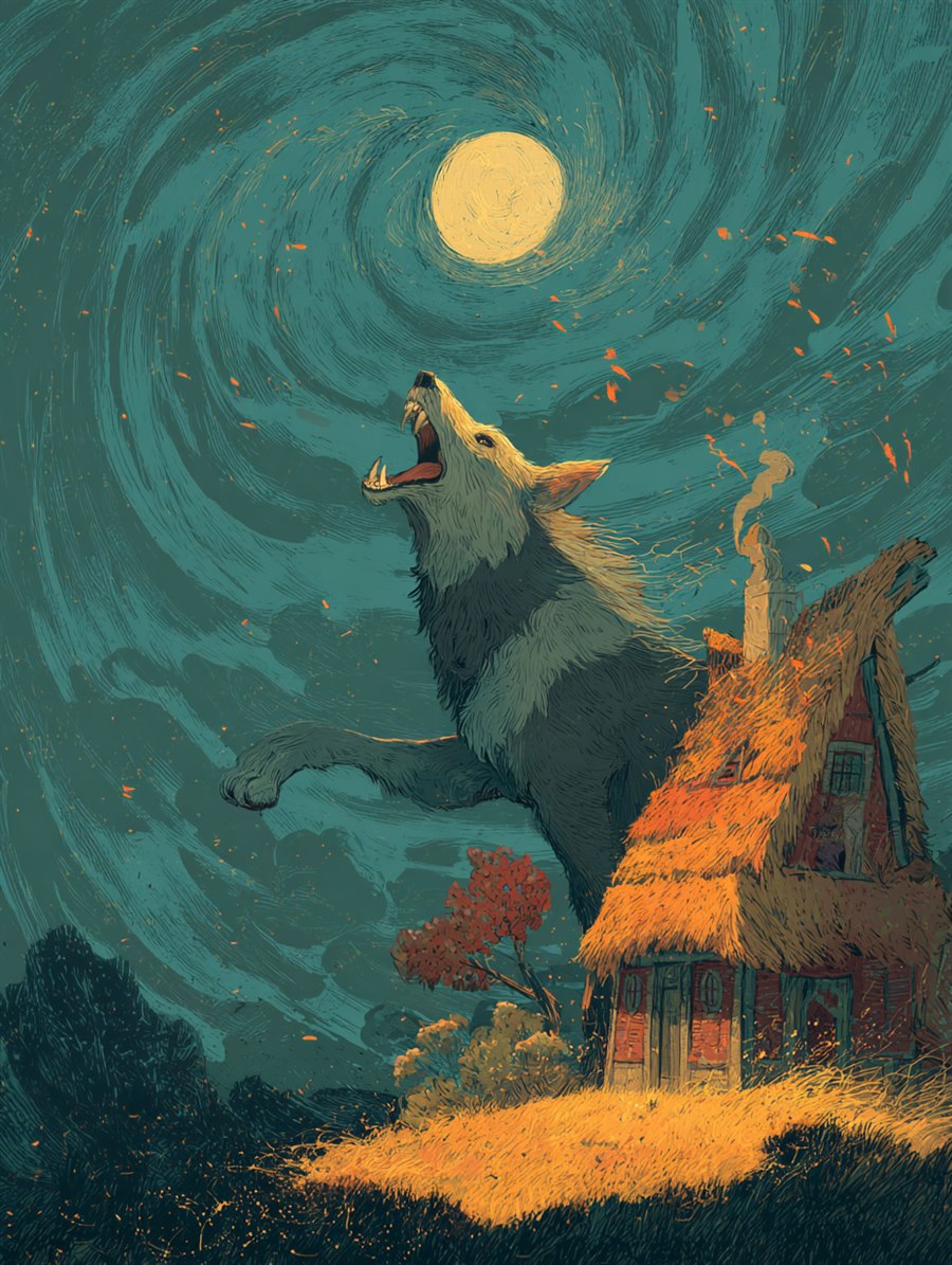 The Huffing and the Puffing, Charm card art, The Old Tales, MORANA: The Open Grave