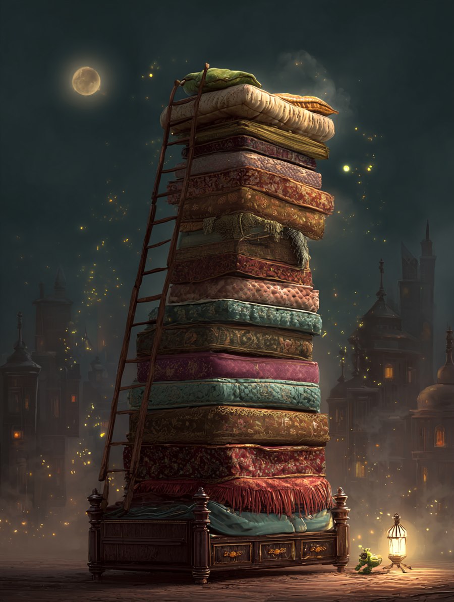 The Tower of Mattresses, Site card art, The Old Tales, MORANA: The Open Grave