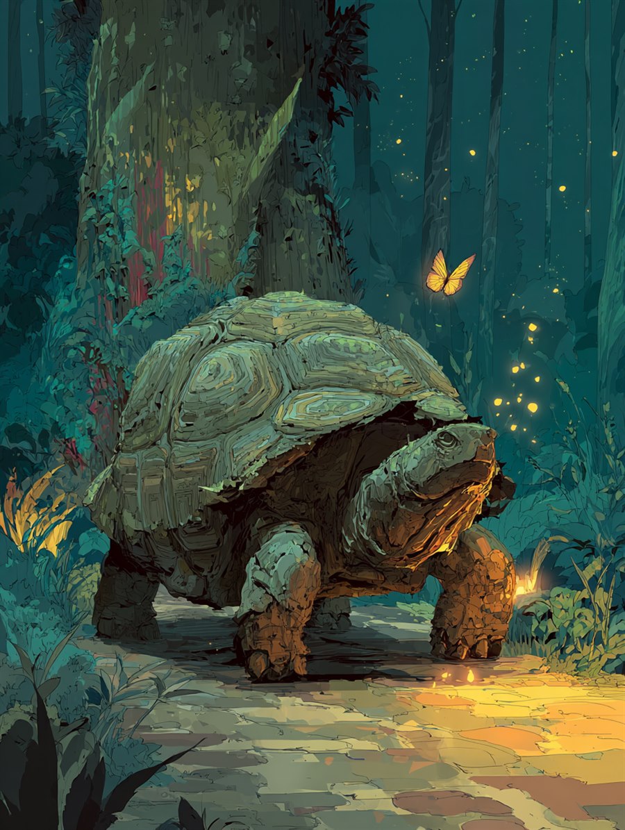 The Tortoise, Spirit card art, The Old Tales, MORANA: The Open Grave