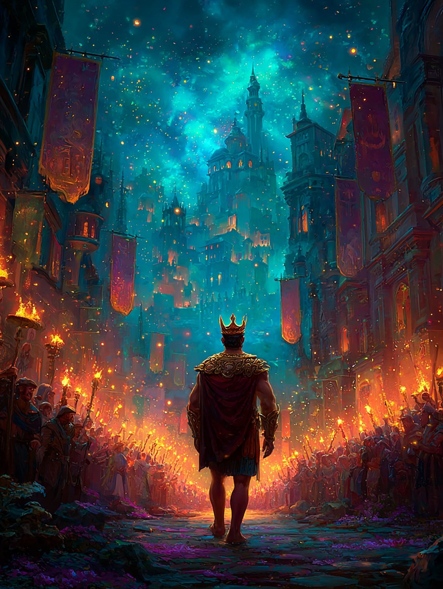 The Unclothed Emperor, Spirit card art, The Old Tales, MORANA: The Open Grave