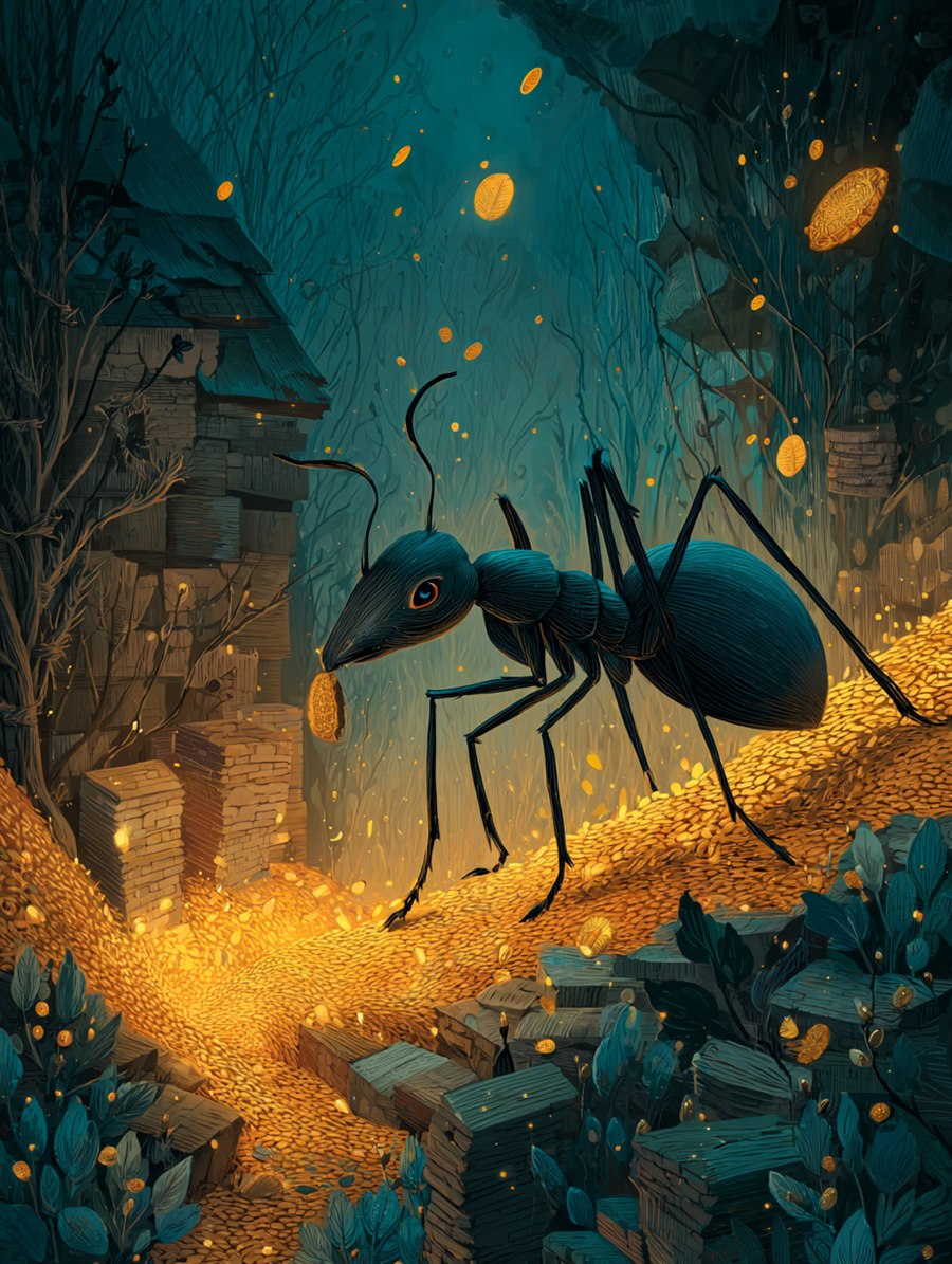 The Ant's Larder, Charm card art, The Old Tales, MORANA: The Open Grave